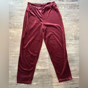 Jennifer Moore Velvet Maroon Trousers size medium